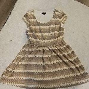 Tan/cream/brown lace dress